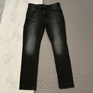 Old Navy 360 Stretch Men's Slim Jeans-Black Distressed